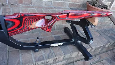 REMINGTON 700 L/A ADL GLOSS RED FIRE Stock PACHMAYR PAD & STUDS Free Ship 740 • $304.99