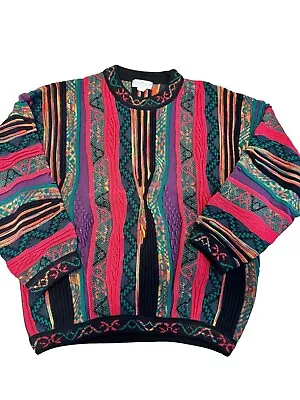 Vintage Tundra Norm Thompson 3D Knit Coogi Style Sweater Medium • $79.99