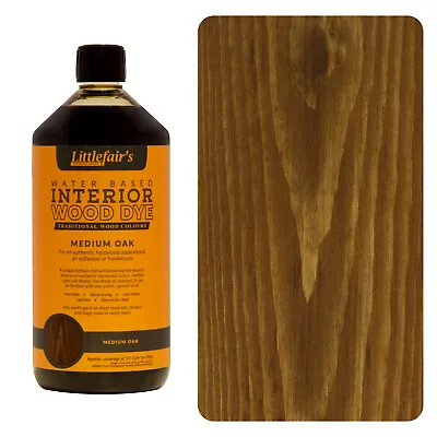 £4.95 • Buy Interior Wood Stain / Dye - Medium Oak Colour - Littlefair's
