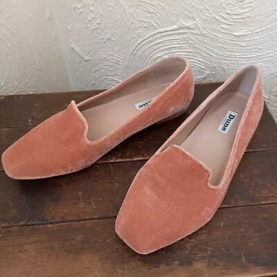 Dune London Pink Velvet Slipon Loafers Flat Shoes EU 37 UK 4 • £19.99