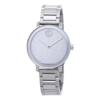 Movado Bold 3600827 Evolution Silver Glitz Dust Dial Stainless Womens Watch • $369.99