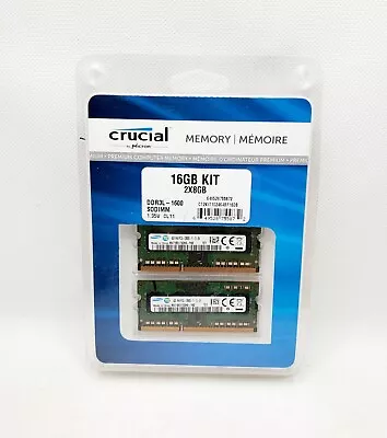 Kit Of 2 Crucial DDR3L 4GB 1600MHz PC3L-12800 1.35V Notebook Sodimm Memory RAM • $11.99