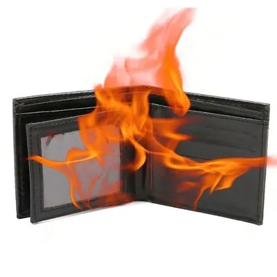 Magic Flaming Fire Wallet Flame Magician Trick Wallet Stage Show Prop Tools UK • £8.29