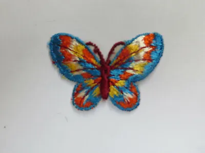 Vintage 60's / 70's Embroidered Butterfly Patch! Jacket / Vest / Crafts Mint!USA • $4.95