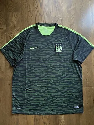 Nike Manchester City 2015/16 Training Football Jersey RARE Mens 2XL Camo • $43