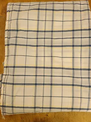 Eddie Bauer Home  Blue Yellow White Plaid  Queen Flat Sheet • $24.99