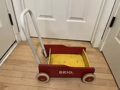 Vintage RARE Brio Wooden Cart~Car~Vehicle~Walking Aid~Flatbed~Dolly~31351 • $59.57