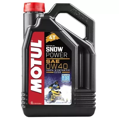 Motul Snowpower SAE 0W-40 4T Motor Oil 4 Stroke 4 Liters 105892 • $54.95