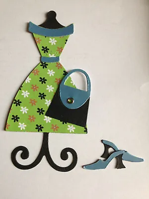 Dress On Mannequin With Shoes & Bag Sewing Design Fashion Tailors Dummy Die Cuts • £1.75