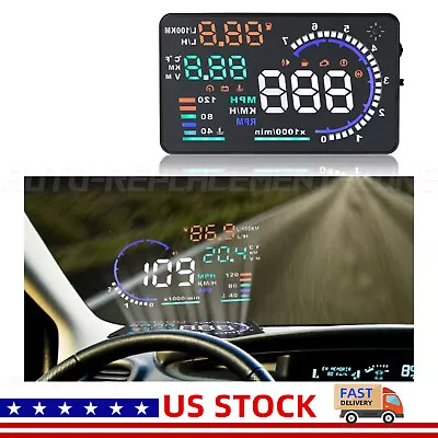 OBD II Car HUD Head Up Display 5.5'' Dash Screen Digital Speedometer Projector • $37.86