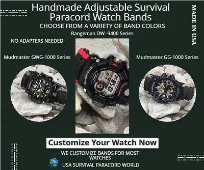 Custom Survival Watch Band For GWG-1000 GG-1000 And Rangeman DW-9400 All Series • $72.95