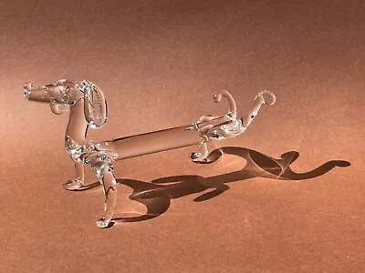 Dachshund Sausage Dog Cocking Leg Fun Ornament Glass Figurine. • £3.99