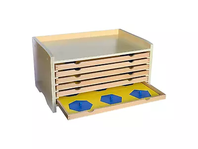 Geometric Cabinet With 35 Insets - MONTESSORI SENSORIAL MATERIAL • $141.76