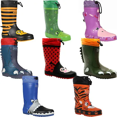 £21.95 • Buy Regatta Kids Mudplay Animal Outdoor Walking Wellington Boots Rain Boots Wellies