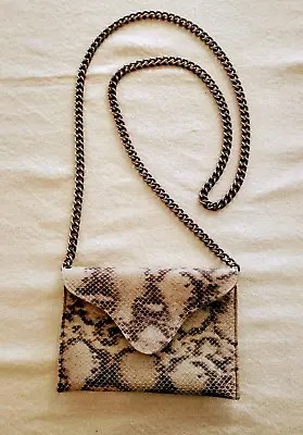 JJ Winters Snake Print Leather Crossbody Envelope Purse • $19