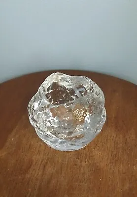 Vintage Kosta Boda Snowball Candle Holder Votive Tea Light Clear Crystal Sweden • $10