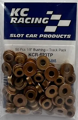 TRACK PACK (50 Pcs) 1/8” X 1/4” Flanged Oilite Bushings 1/24 Slot Car KCR-623TP • $39