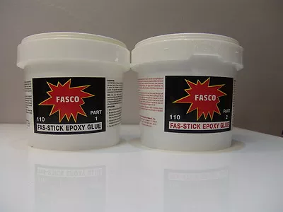 FASCO 110 EPOXY GLUE 2 Parts 1/2 Gallon Kit Makes 64oz Of EPOXY GLUE • $94.99