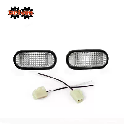 For 92-95 Honda Civic EG EJ EH Black Trim Clear Dome Side Marker Pig Tail Bulbs • $34.99