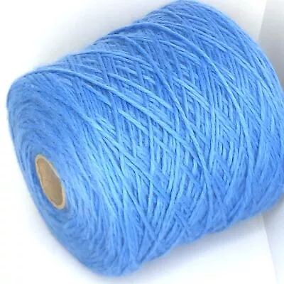 Blue MERINO WOOL BULKY WEIGHT Yarn On Cone For Hand Machine Knitting Crafts • $70.02