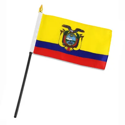 Ecuador 4 X6  Flag Desk Table Stick (sewn Egdes) • $6.44