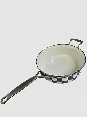 $229 MacKenzie-Childs Black Courtly Check Enamel 3-Quart Saute Pan • $63.98