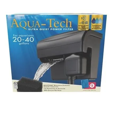 Aqua-Tech Aquariums Power Filter For Fish Tank 20-40 Gallons • $33.99