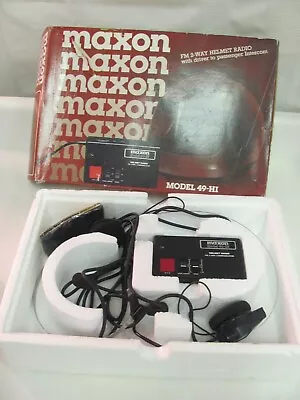 Maxon Hands-Free Communicator Model 49-HI FM Two Way Helmet Radio • $18.99