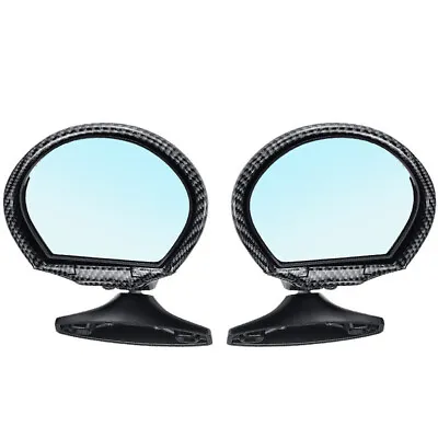 $77.89 • Buy Car Side View Mirror Anti-glare Door Wing Side Carbon Fiber Look Vintage Classic