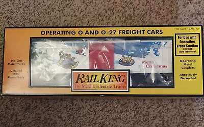 MTH Railking O Gauge Christmas Operating Box Car W' Signal Man 30-79261  NIB • $99.95