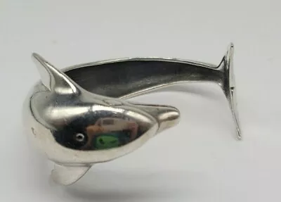 KABANA 925 Sterling Silver Dolphin Cuff Bracelet 2.31  Across FREE SHIPPING  • $199.99