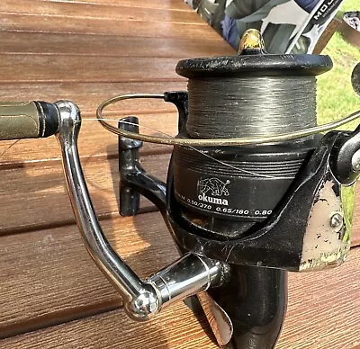 OKUMA FORCE FE580 SPINNING FISHING REEL - Rotor Equalizing Ball Bearing Used • $50