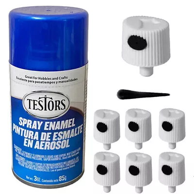 Testors Model Spray Paint Replacement Spray Caps (6) Pack - Gloss Black • $4.95
