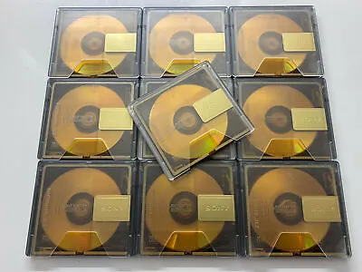 10 Sony Gold Minidiscs 74 Mins + Case  MD Recordable Minidisk Premium • £20