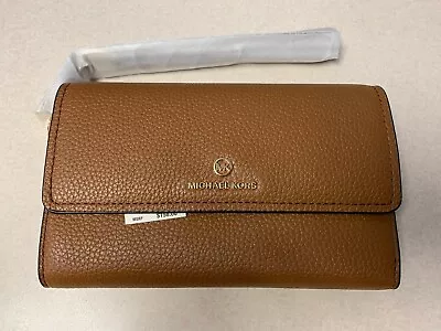 NWT MICHAEL KORS Jet Set Charm Large Flap Phone Wristlet Wallet MSRP $158.00 • $85