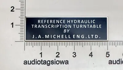 Transcriptor Reference Hydraulic Turntable J.A. Michell Replacement Badge • $8.95