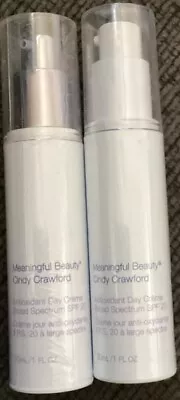 2 X Meaningful Beauty Antioxidant Day Cream Cindy Crawford 1 Oz / 30 Ml • $74.99