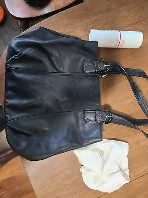 Vintage Coach North South Soho Black Leather Hobo Bag • $40