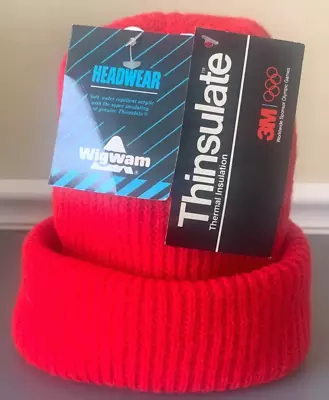 NWT~Wigwam Headwear Red Hat Thinsulate Thermal Insulation Acrylic Soft • $34.99