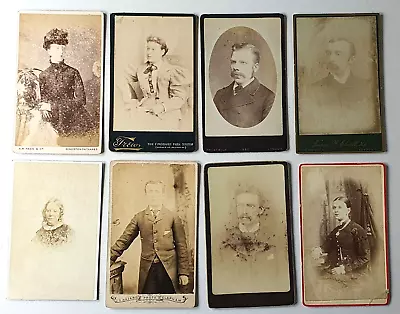 Victorian & Edwardian Carte De Viste Photographs - Set Of 8 - Lovely Photo's • £11.95