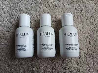 £5.99 • Buy Herlum Sandalwood & Grapefruit 3 X 50ml Travel Trio-2 Hand/Body Wash + 1 Lotion 