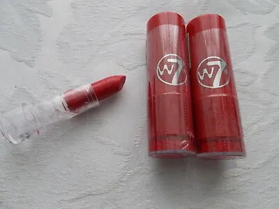 W7 Fashion Reds Lipstick 2 X Red Hot Brand New Sealed • £3.99