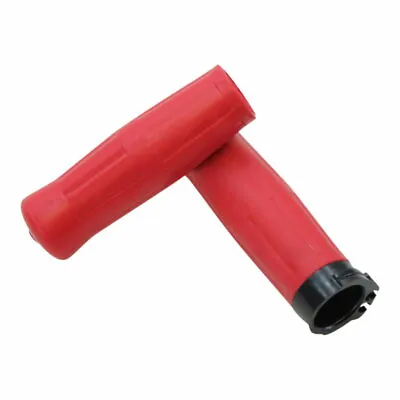 Avon Red Old School 1  Grips Fits Harley Single Or Dual Exterior Throttle Cables • $29.90