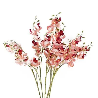 Artificial Flowers Pink Mini Orchid Stem 80cm Pack Of 6 • £29.99