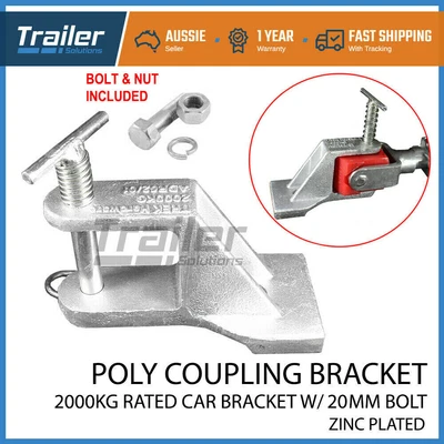 $58.85 • Buy Poly Off-road Coupling Bracket Car Zinc Trailer Hitch Caravan Suits Treg/trigg