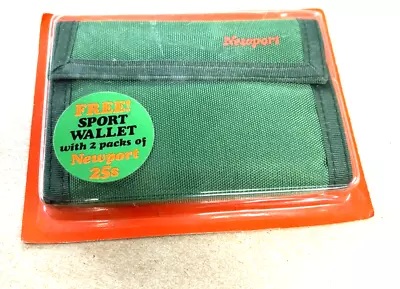 Vintage Newport Wallet Green Trifold - New Old Stock Sealed  NOS Promo Item • $10