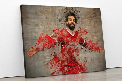 £12 • Buy Liverpool Football Player Mo Salah Framed Canvas Wall Art Poster Picture Print