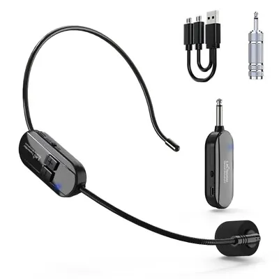2.4G Wireless Microphone Headset 160FT Range Mic System For Teach Outdoor Speech • $19.39