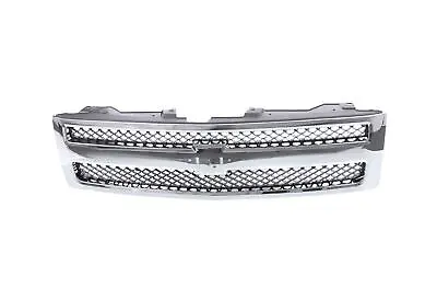 For 07-13 Chevy Silverado 1500 Grille Chrome Outer Frame With Black Mesh Insert • $107.75