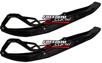 New Oem Skidoo Black Pilot X Snowmobile Ski Pair With 3.5 Inch Carbide 860202310 • $349.99